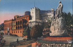 Monaco Prince's Palace, Albert I 25th Anniversary Monument Postcard
