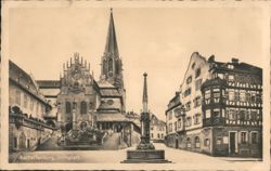 Aschaffenburg Stiftsplatz with Collegiate Church Postcard