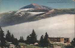 Peterbaude Mountain Hut, Riesengebirge, 1288m Elevation Postcard