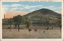 Battle Monument and Mt. Anthony Postcard