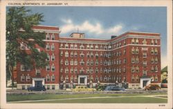 Colonial Apartments, St. Johnsbury, VT Postcard