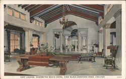 East Lounge, Edgewater Beach Hotel Postcard
