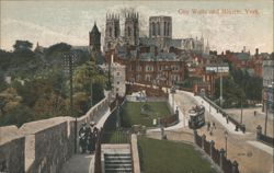 City Walls and Minster, York Postcard
