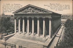 La Madeleine Church, Paris - Last Judgment Fronton Postcard