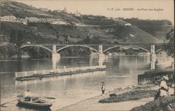 Rouen - Le Pont aux Anglais Bridge over Seine River Postcard