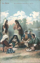 Cairo Bohemian Women of High Society Postcard