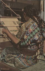 Indian Weaver, San Antonio Aguas Calientes Postcard