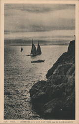 L'Estérel & Cap d'Antibes from Rauba-Capeu, Sailboats Postcard