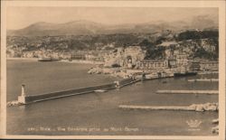Nice General View from Mont Boron, Lighthouse Harbor Postcard