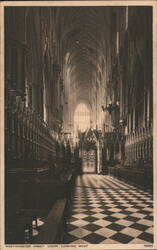 Westminster Abbey Choir Looking West Postcard