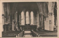 Royston Church Interior Postcard