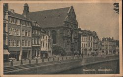 Kesselkade Canal View with Buildings, Maastricht Postcard