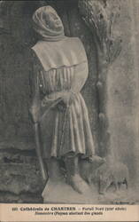 Chartres Cathedral North Portal, November Peasant Postcard