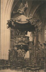 Antwerp Cathedral Pulpit Postcard
