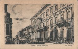 Palazzi sul Corso, Rome Postcard