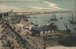 Bordeaux Waterfront View from Customs Postcard