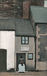 Smallest House in Great Britain, Conway Quay Postcard