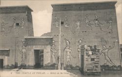Temple of Philae, Reliefs on the Great Pylon Postcard
