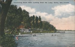 Couchiching Beach Park (Looking Down the Lake) Postcard