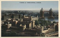 Tower & Tower Bridge, London Postcard