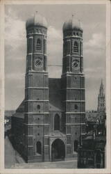 Munich Frauenkirche Church of Our Lady Twin Towers Postcard