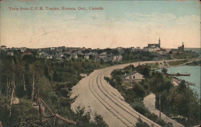 View from C.P.R. Tracks, Kenora, ON, Canada Ontario