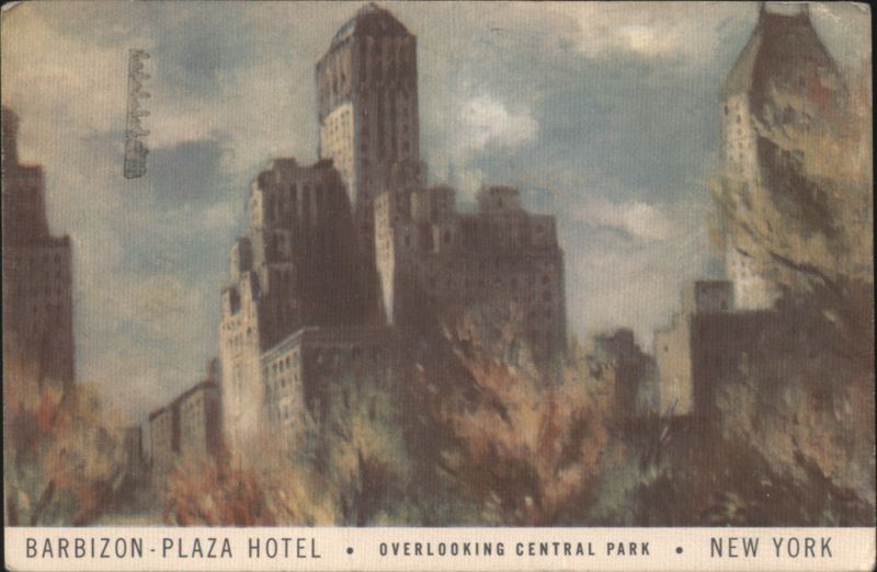 Barbizon-Plaza Hotel Overlooking Central Park New York