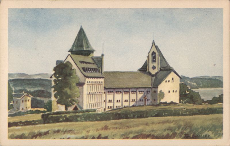 St-Benoît-du-Lac Monastery by Lake QC Canada TOM SMALLEY