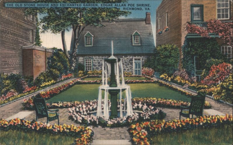 Old Stone House & Enchanted Garden, Edgar Allan Poe Shrine Richmond Virginia