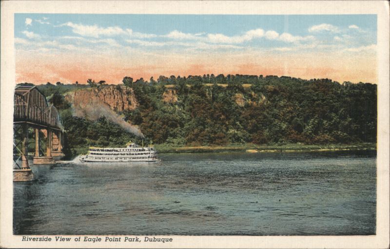 Riverside View of Eagle Point Park, Dubuque Iowa