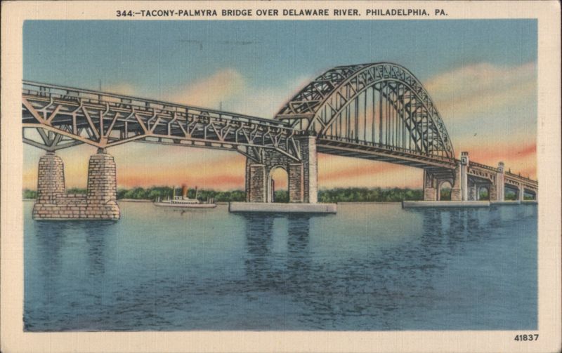 Tacony-Palmyra Bridge over Delaware River Philadelphia Pennsylvania