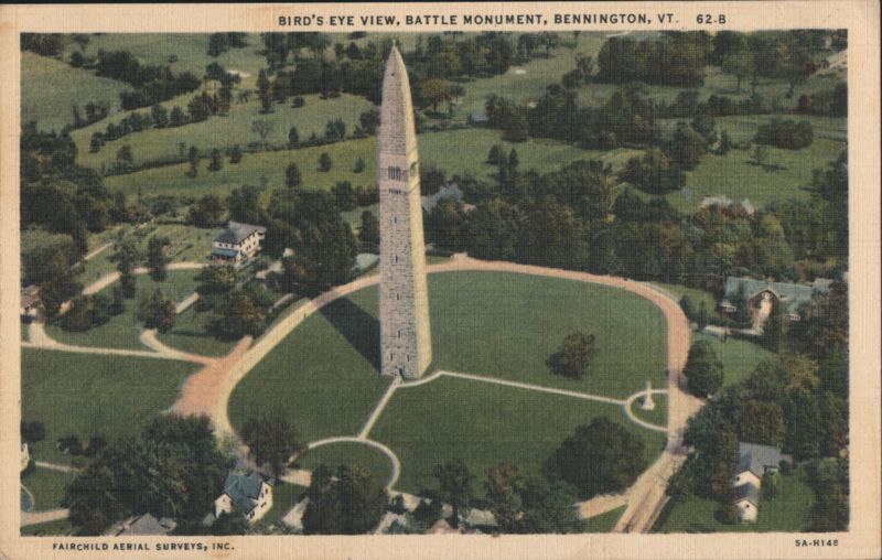 Bird's Eye View, Battle Monument, Bennington Vermont
