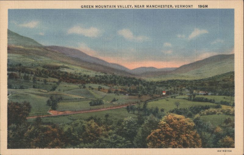 Green Mountain Valley near Manchester Vermont