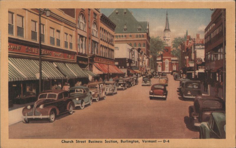 Church Street Business Section Burlington Vermont
