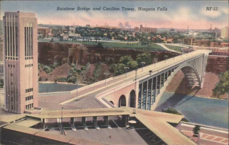 Rainbow Bridge and Carillon Tower, Niagara Falls New York