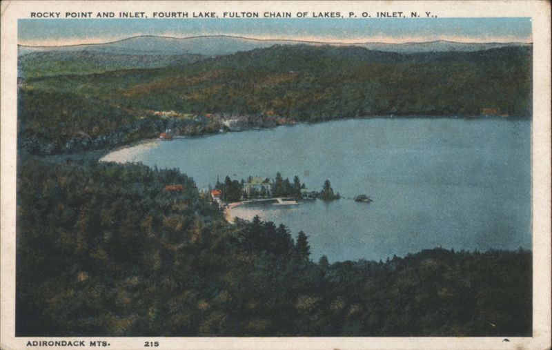 Rocky Point and Inlet, Fourth Lake, Fulton Chain of Lakes New York