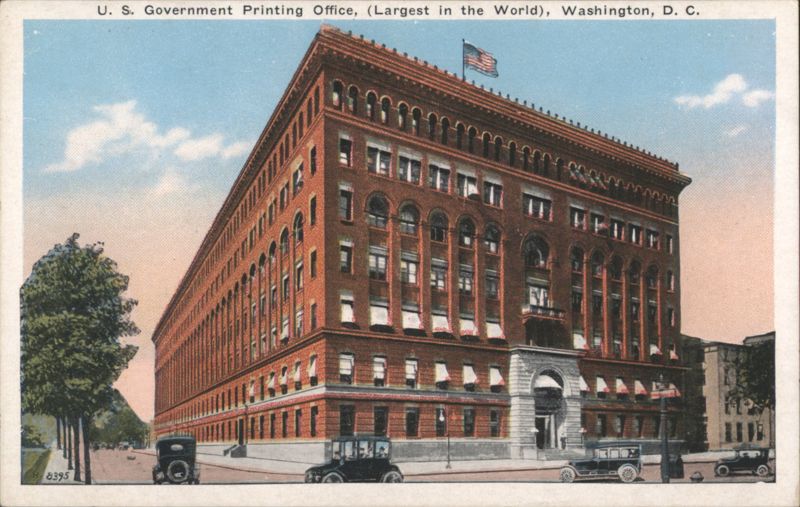 U. S. Government Printing Office, Largest in the World Washington District of Columbia