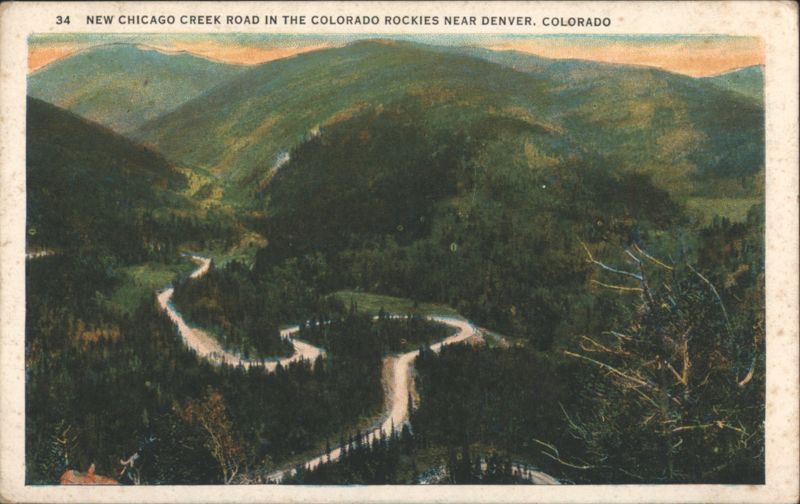 New Chicago Creek Road in Colorado Rockies Denver