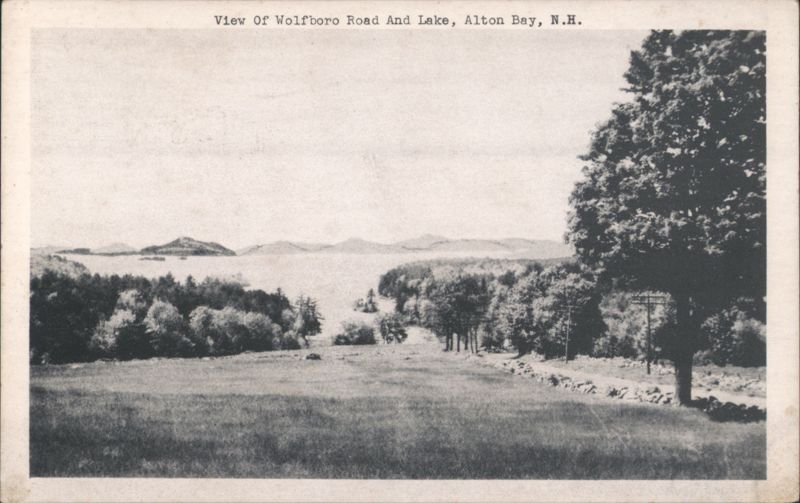 View of Wolfboro Road and Lake, Alton Bay, NH New Hampshire