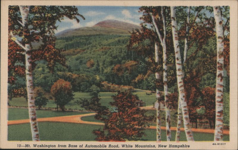Mt. Washington from Base of Automobile Road, White Mountains New Hampshire
