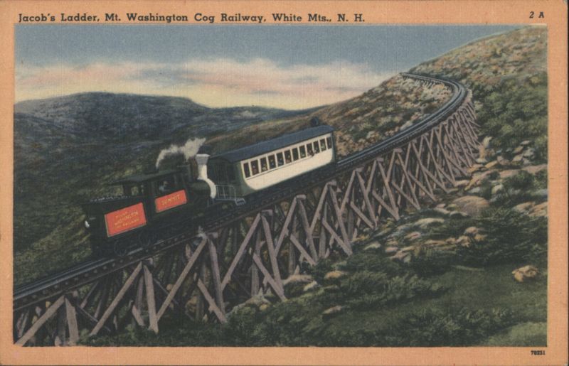 Jacob's Ladder, Mt. Washington Cog Railway, White Mts., NH New Hampshire