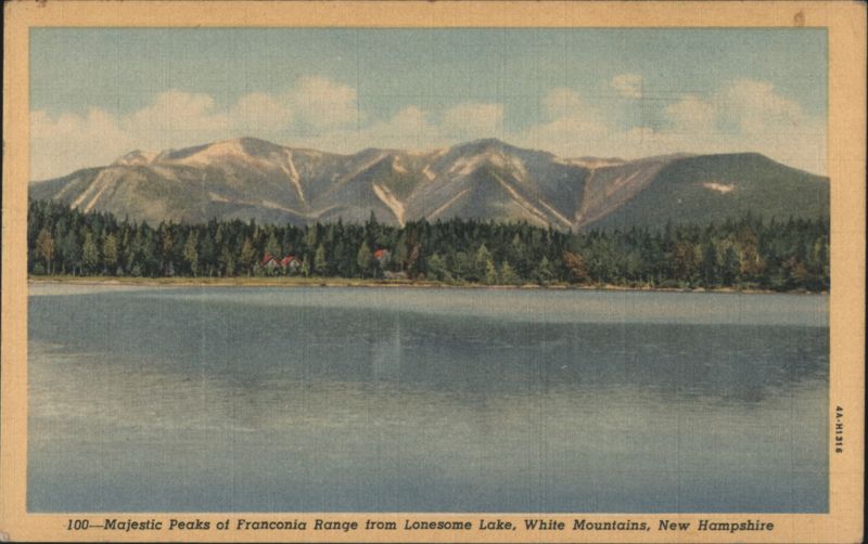 Majestic Peaks of Franconia Range from Lonesome Lake New Hampshire