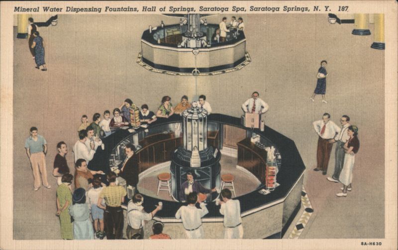 Mineral Water Dispensing Fountains, Hall of Springs, Saratoga Spa Saratoga Springs New York
