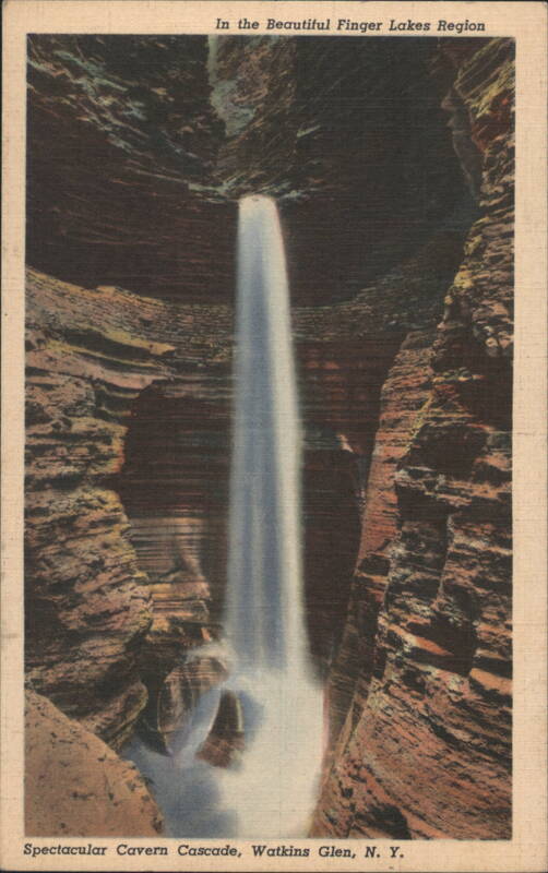 Spectacular Cavern Cascade, Watkins Glen, NY, Finger Lakes Region New York