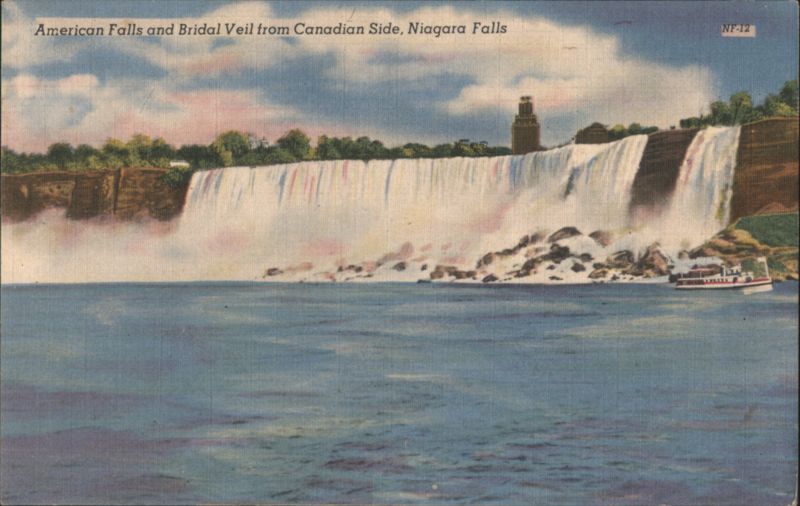 American Falls and Bridal Veil from Canadian Side, Niagara Falls Canada