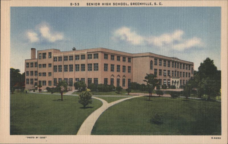 Senior High School Greenville South Carolina Coxe