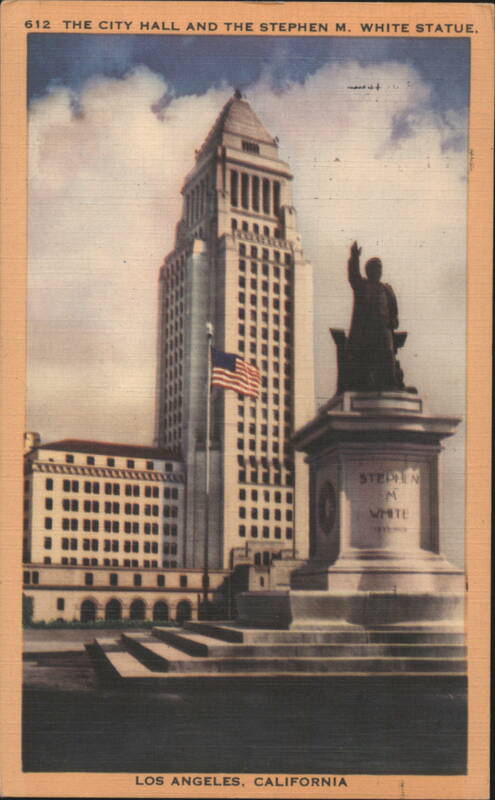 City Hall and Stephen M. White Statue Los Angeles California