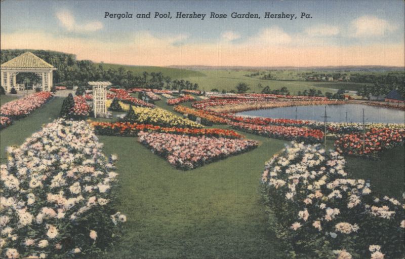 Pergola and Pool, Hershey Rose Garden, Hershey, PA Pennsylvania