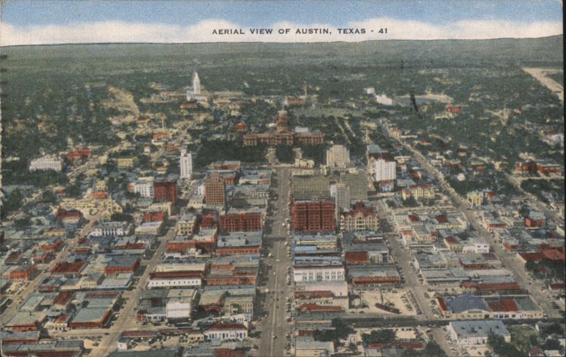 Aerial View of Austin, The Capitol of Texas