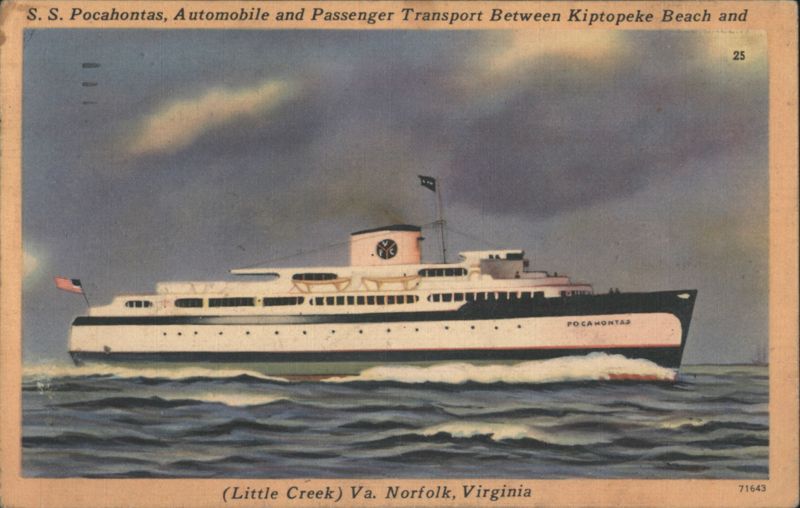 S. S. Pocahontas, Automobile & Passenger Transport Norfolk Virginia